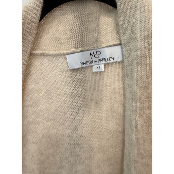 Maison de Papillion 100% Cashmere Beige Long Cardigan	XS - Picture 3 of 11